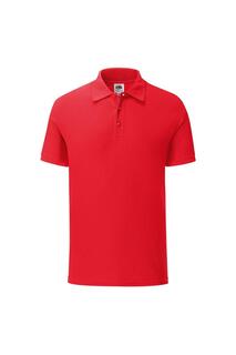 Индивидуальная рубашка-поло пику из поли/хлопка Fruit of the Loom, красный