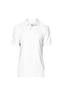 Рубашка поло из двойного пике с короткими рукавами Softstyle Gildan, белый