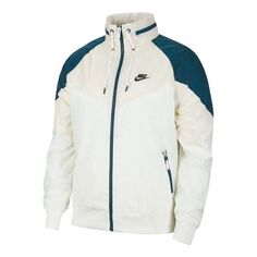 Куртка Nike Sportswear Wind Runner Colorblock hooded Long Sleeves Jacket Green White, зеленый