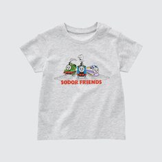 Футболка UNIQLO My Special Friends Ut с коротким рукавом и рисунком, серый