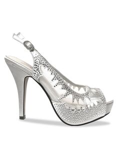 Сандалии Dream на платформе с украшением Lady Couture, серебро