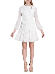 Мини-платье Paola с вырезом на спине Dress The Population, белый