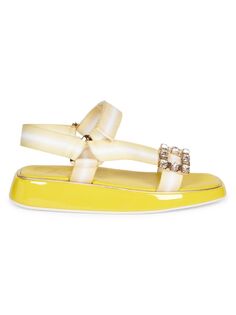 Сандалии Vivier Slide Trekky с пряжкой Roger Vivier, желтый