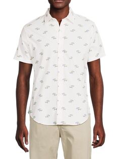 Рубашка на пуговицах с принтом Riviera Car Bonobos, цвет Carpool White