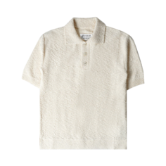 Рубашка Maison Margiela Boucle Knit Polo &apos;Off White&apos;, белый