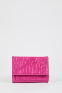 Женский кошелек из искусственной кожи под крокодила DeFacto, розовый