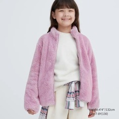 Флисовая куртка Uniqlo kids на молнии, розовый