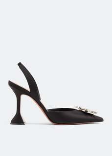 Туфли Amina Muaddi Begum Slingback, черный