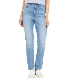 Джинсы Madewell, The High-Rise Slim Boyjean in Summit Wash