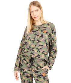 Пуловер Nicole Miller, Camo Crew Neck Sweatshirt