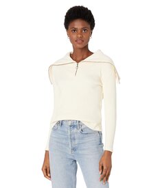 Пуловер MONROW, Brushed Rib 1/2 Zip Sweatshirt