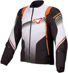 Мотоциклетная текстильная куртка Charger Macna, черный/белый/оранжевый
