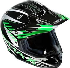 Шлем R-PHA X Schuma Cross HJC, черный/зеленый
