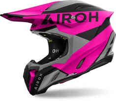 Шлем Twist 3 King для мотокросса Airoh, черный/серый/розовый
