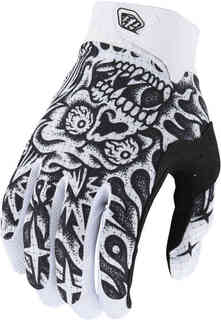 Перчатки для мотокросса Air Skull Demon Troy Lee Designs, белый черный