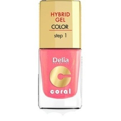 Cosmetics Коралловый гибридный гель-лак для ногтей № 16 Теплый средне-розовый 11 мл, Delia