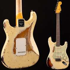 Электрогитара Fender Custom Shop 1959 LTD Stratocaster Super Heavy Relic Aged Vintage White/ Chocolate 3-Color Sunburst 600