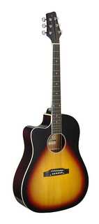 Акустическая гитара STAGG Cutaway acoustic-electric Slope Shoulder dreadnought guitar sunburst lefthanded model