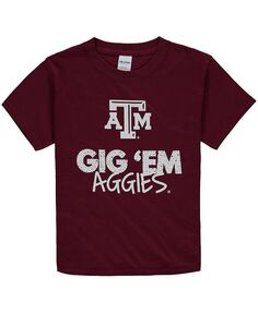 Темно-бордовая футболка Big Boys Texas A&amp;M Aggies с круглым вырезом Two Feet Ahead, красный