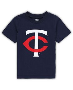 Темно-синяя футболка с основным логотипом Minnesota Twins Team Crew для новорожденных Outerstuff, синий