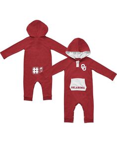 Комбинезон с капюшоном реглан цвета Малиновый Оклахома Сунерс Генри для новорожденных и младенцев для мальчиков и девочек Colosseum, красный