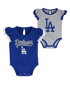 Комплект из двух боди Los Angeles Dodgers Scream and Shout для новорожденных Royal, Heathered Grey Outerstuff, мультиколор