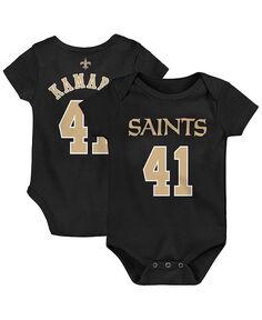 Черный боди Alvin Kamara New Orleans Saints для новорожденныхс именем и номером Outerstuff, черный