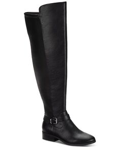 Широкие сапоги выше колена Charlaa с пряжками Style &amp; Co, черный