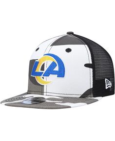 Молодежная кепка Snapback Los Angeles Rams Trucker 9FIFTY с камуфляжным принтом для мальчиков и девочек New Era, серый