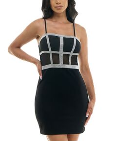 Облегающее платье без рукавов из крепа с аквалангом для юниоров BCX, черный