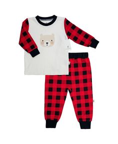 Пижама в клетку Buffalo для маленьких мальчиков, комплект из 2 предметов Snugabye, мультиколор