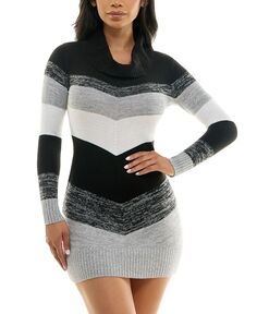 Платье-свитер с шевронным принтом для юниоров BCX, серый