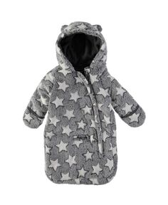Плюшевое пальто Carbag с капюшоном и принтом звезд Rothschild для маленьких мальчиков S Rothschild &amp; CO, серый