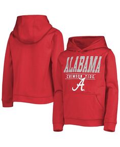 Пуловер с капюшоном Big Boys Crimson Alabama Crimson Tide Fast Outerstuff, красный