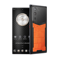 Смартфон Vertu Metavertu Alligator, 18 ГБ/1 ТБ, 2 Nano-SIM, черный/оранжевый