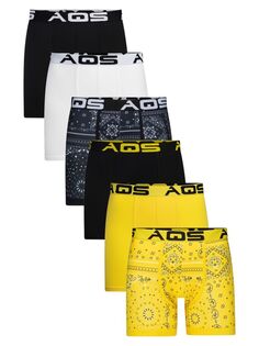 Набор из 6 трусов-боксеров-бандан в ассортименте Aqs, цвет Black Multi
