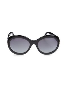 Круглые солнцезащитные очки 60MM Tom Ford, черный