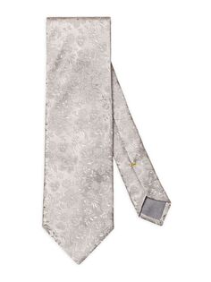 Шелковый жаккардовый галстук с цветочным принтом Eton, серый