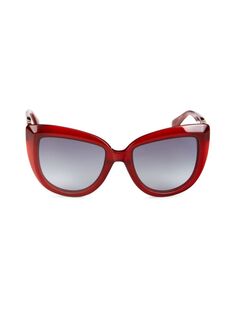 Солнцезащитные очки «кошачий глаз» 56MM Max Mara, красный