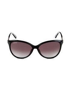 Солнцезащитные очки «кошачий глаз» 58MM Swarovski, черный