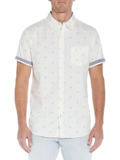 Рубашка на пуговицах с короткими рукавами и цитрусовыми Weatherproof Vintage, цвет Arctic White