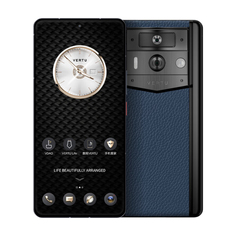 Смартфон Vertu Metavertu 2 Calfskin, 12 ГБ/1 ТБ, 2 Nano-SIM, черный/синий