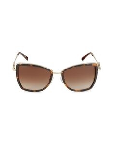 Солнцезащитные очки «кошачий глаз» 55 мм Michael Kors, коричневый