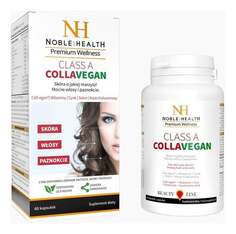 Noble Health, Premium wellness class Коллавегановая пищевая добавка для сильных волос, кожи и ногтей 60 капсул