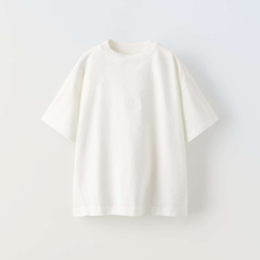 Футболка Zara True Neutrals Embroidered, белый