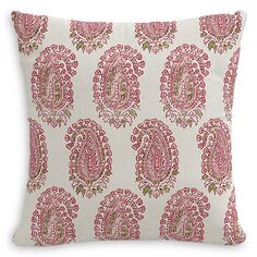 Пуховая подушка из розового кварца с узором пейсли, 20 x 20 дюймов Sparrow &amp; Wren, цвет Pink