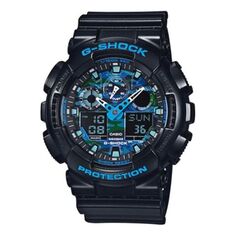 Часы CASIO G-Shock Analog-Digital &apos;Black Blue&apos;, черный
