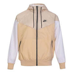 Куртка Men&apos;s Nike Sportswear Windrunner Sports Training Colorblock Logo hooded Woven Jacket Khaki, мультиколор