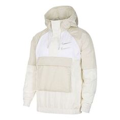 Куртка Men&apos;s Nike As Nsw Swoosh Jkt Wvn Nfs Casual Sports Woven Jacket Autumn White, белый