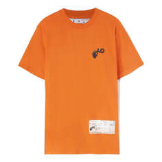 Футболка Men&apos;s OFF-WHITE x Teenage Engineering Crossover SS22 Logo Printing Round Neck Short Sleeve Orange T-Shirt, мультиколор